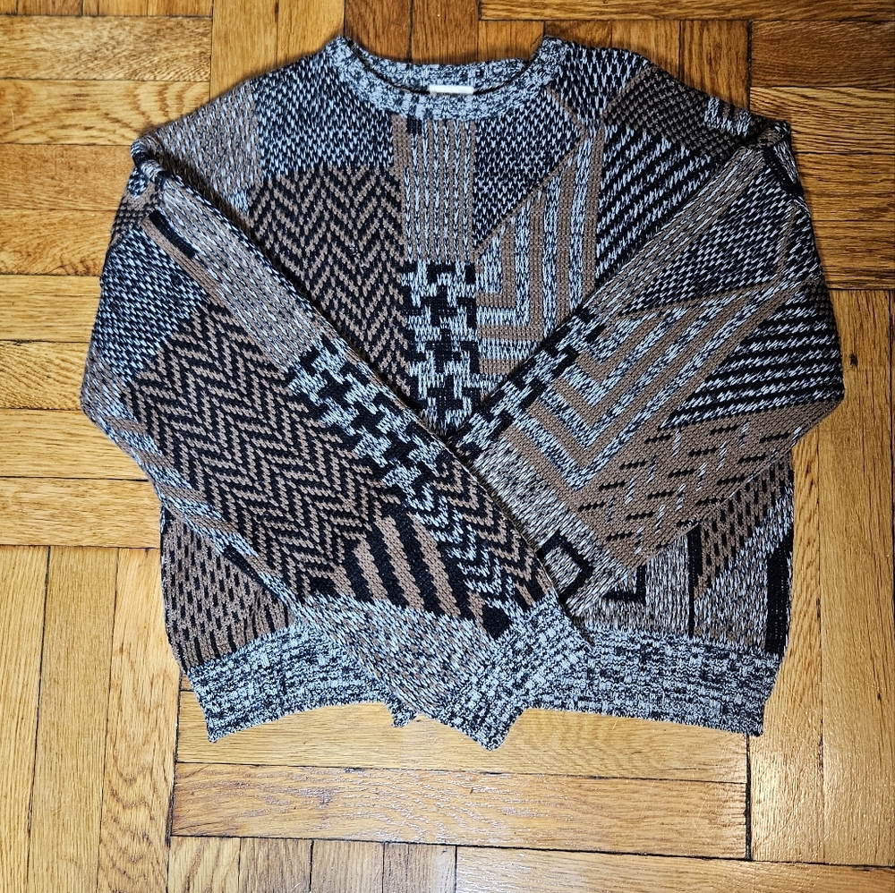 Vintage tiger bay abstract sweater sz:large